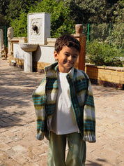 Kids Checkered Green Cool Jacket
