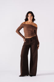 The Brown Wide Leg Pants