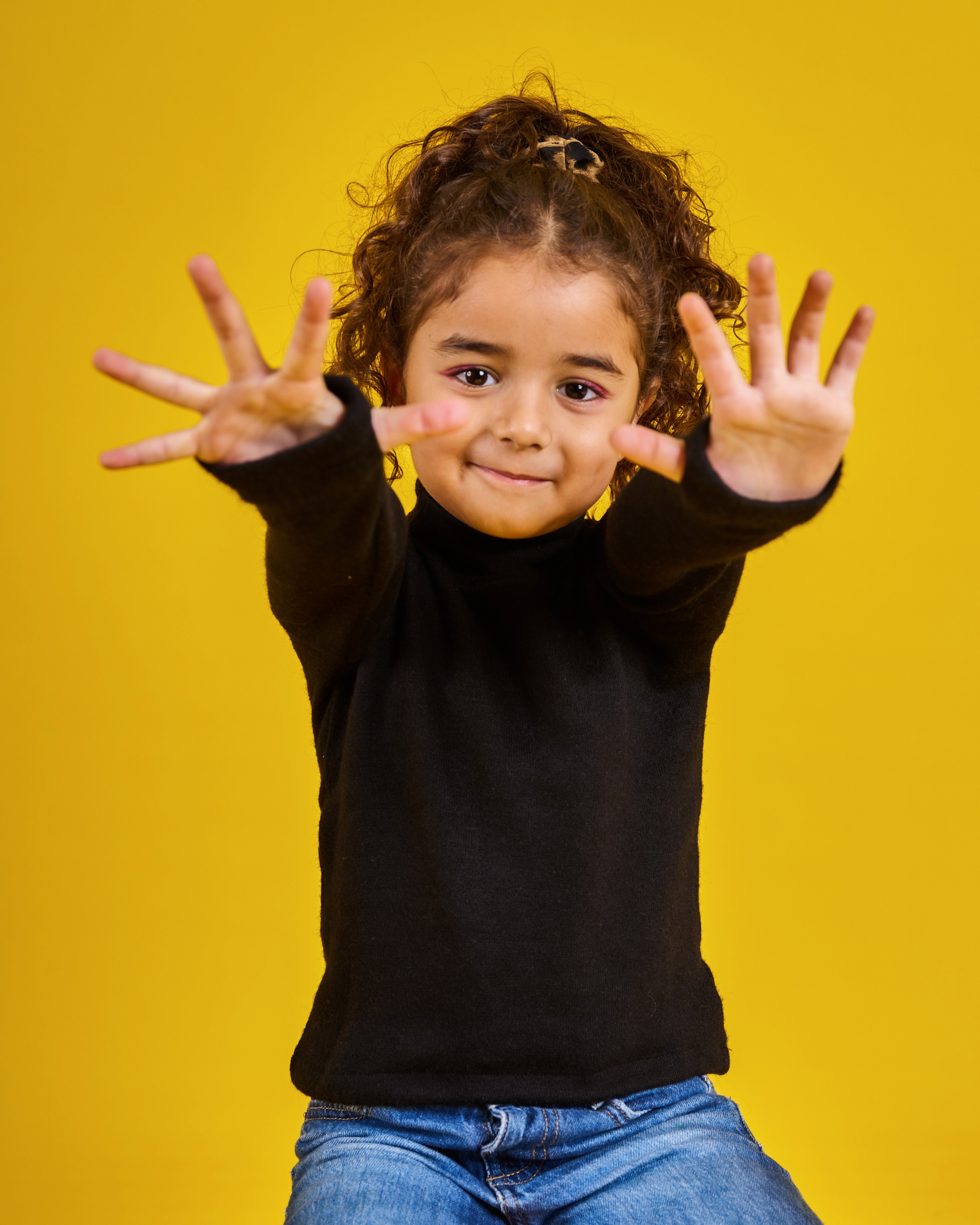 Kids High Neck Black