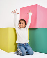 Kids High Neck White