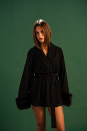 The Fur Wraparound Cardigan