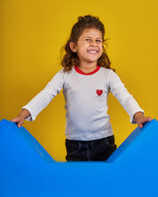Kids The White Heart Rib Top