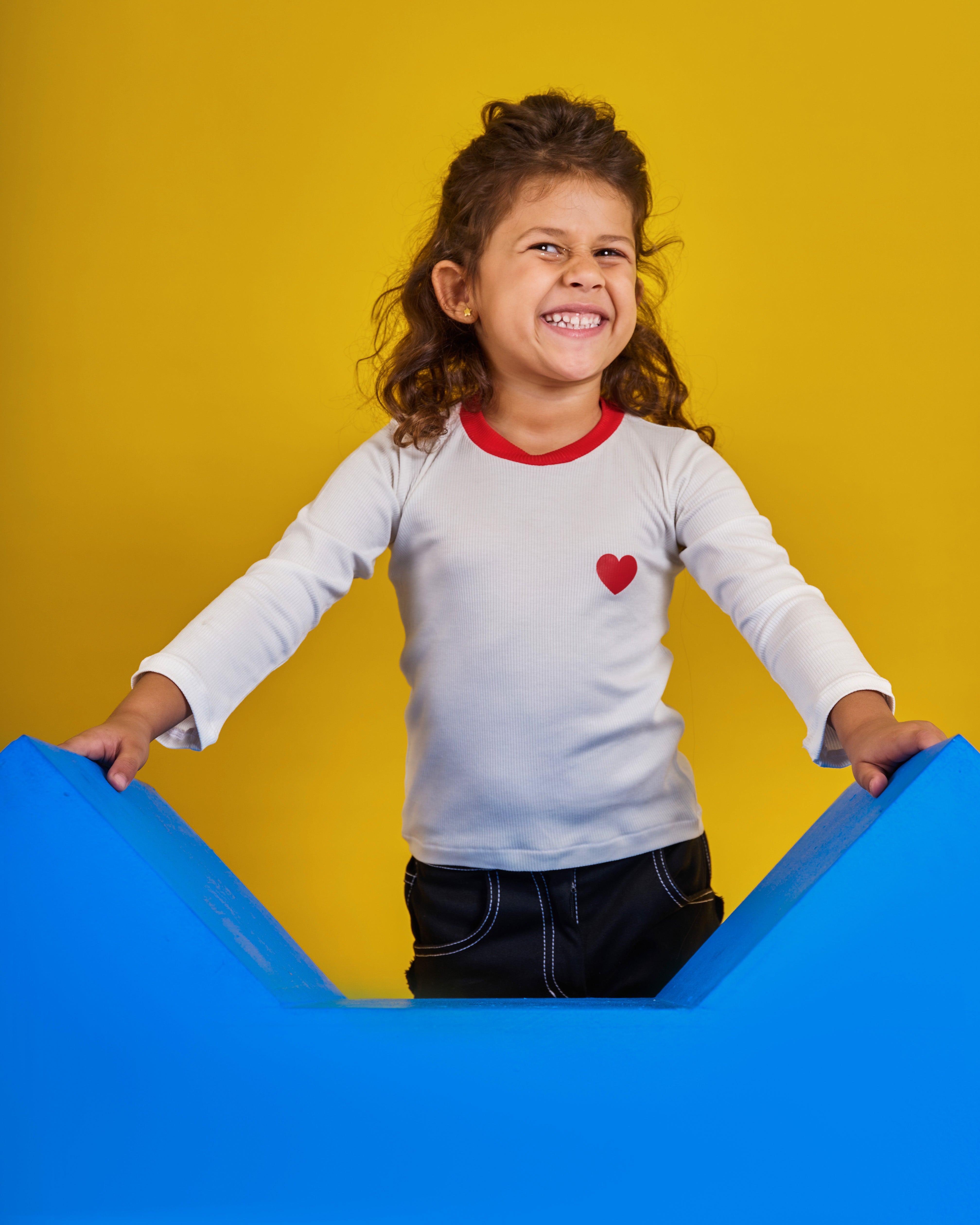 Kids The White Heart Rib Top