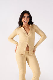 The Ribbed Duo Set - Butter Yellow