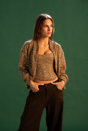 The Bling Jacket - Caramel