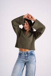 The Knitted Polo Sweater