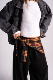 The Short Checkered Waist Wrap