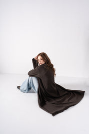 The Double Faced Cardigan Brown