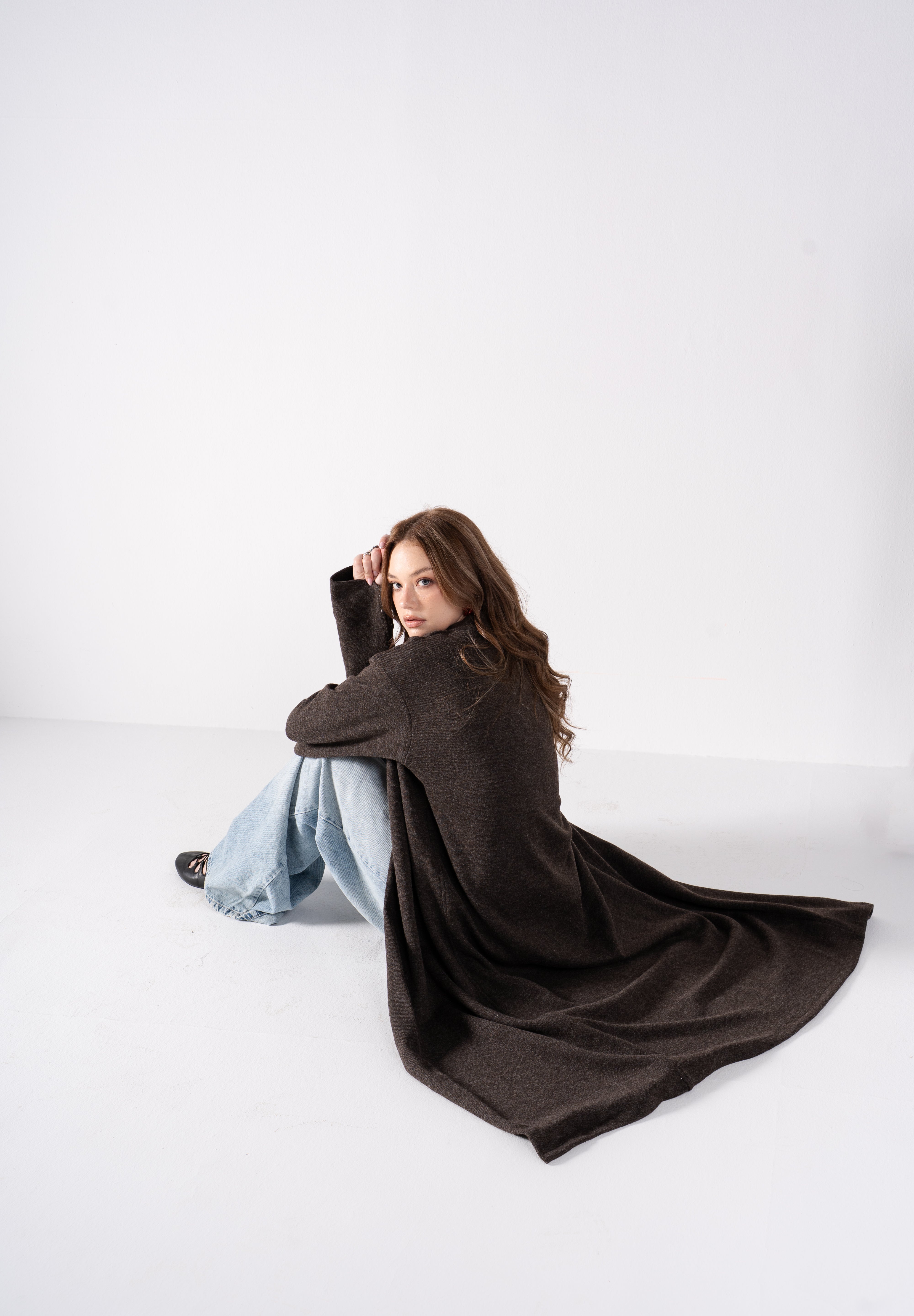 The Double Faced Cardigan Brown