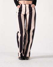 The Parallel Line Pants - Black X Creme