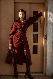 The Classic Trench - Burgundy