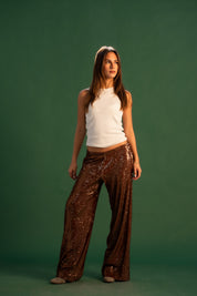 The Sequin Pants - Caramel
