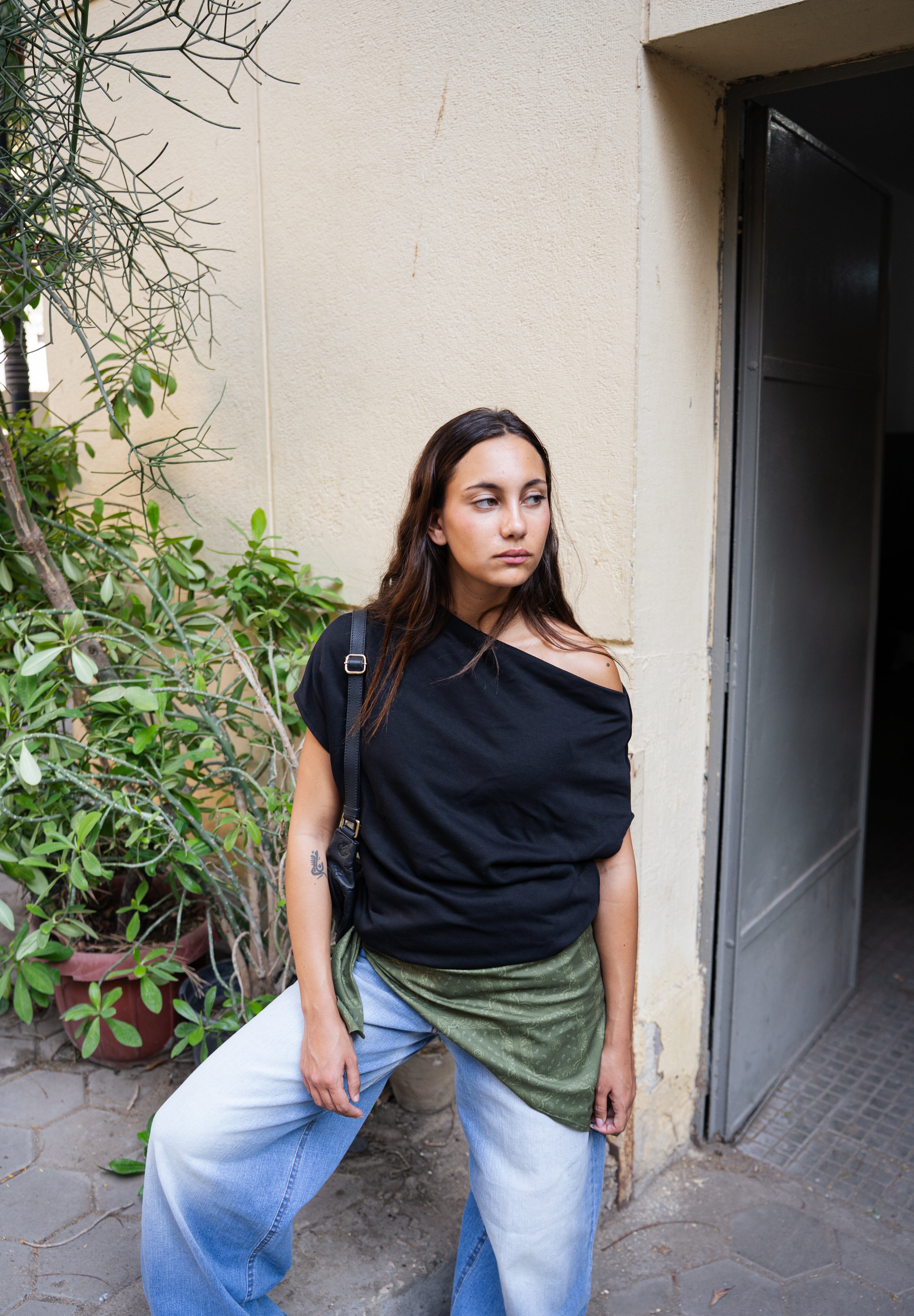 The Tilted Tee - Black