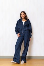 Striped Denim Pants