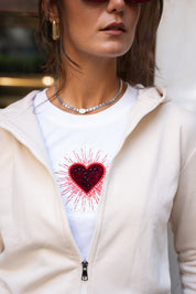 The Embroidered Heart Tee