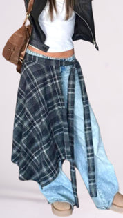 The Long Checkered Waist Wrap