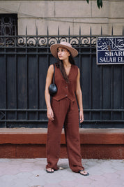 The Vested Linen - Brown