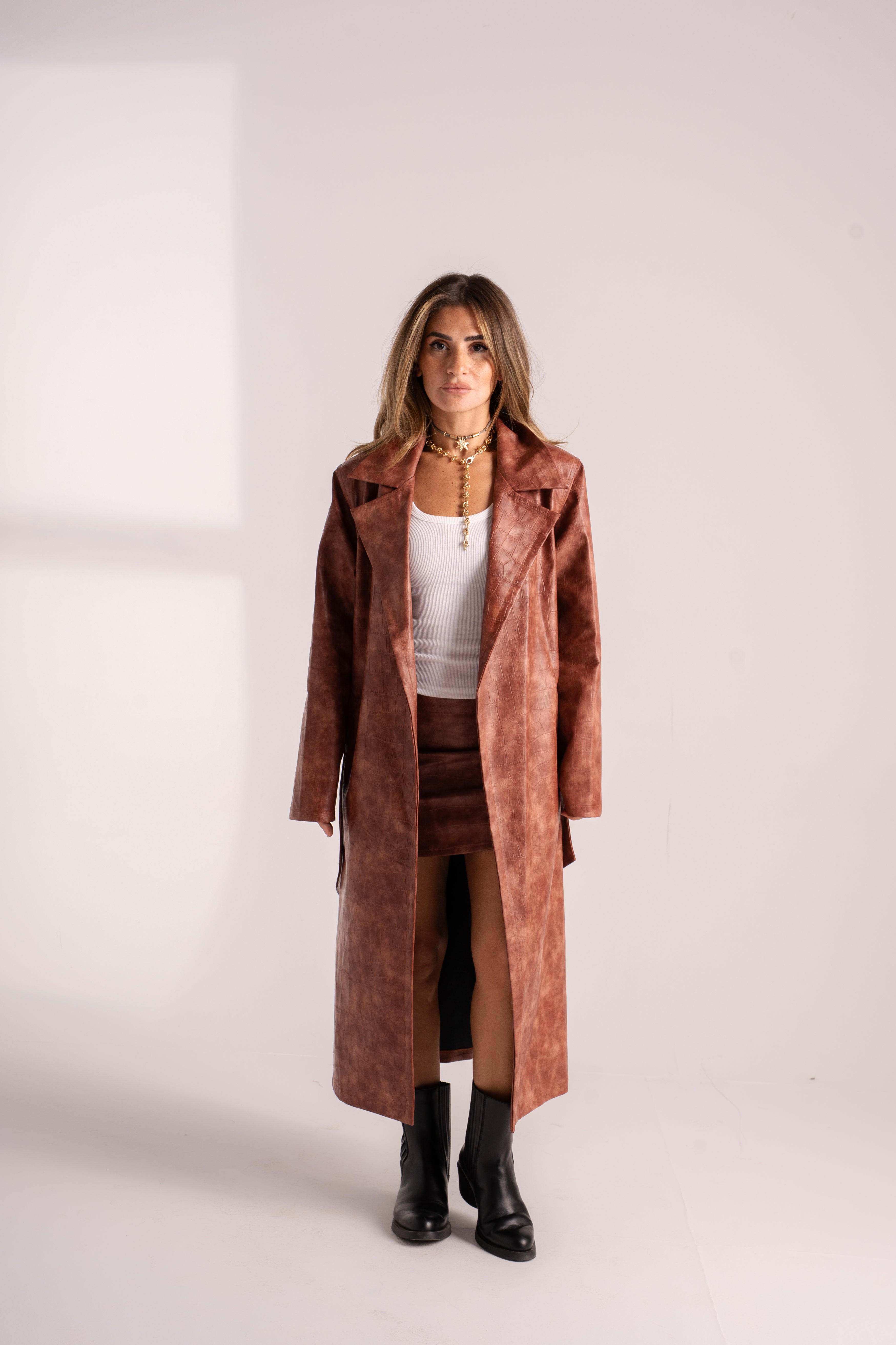 The Brick Leather Coat