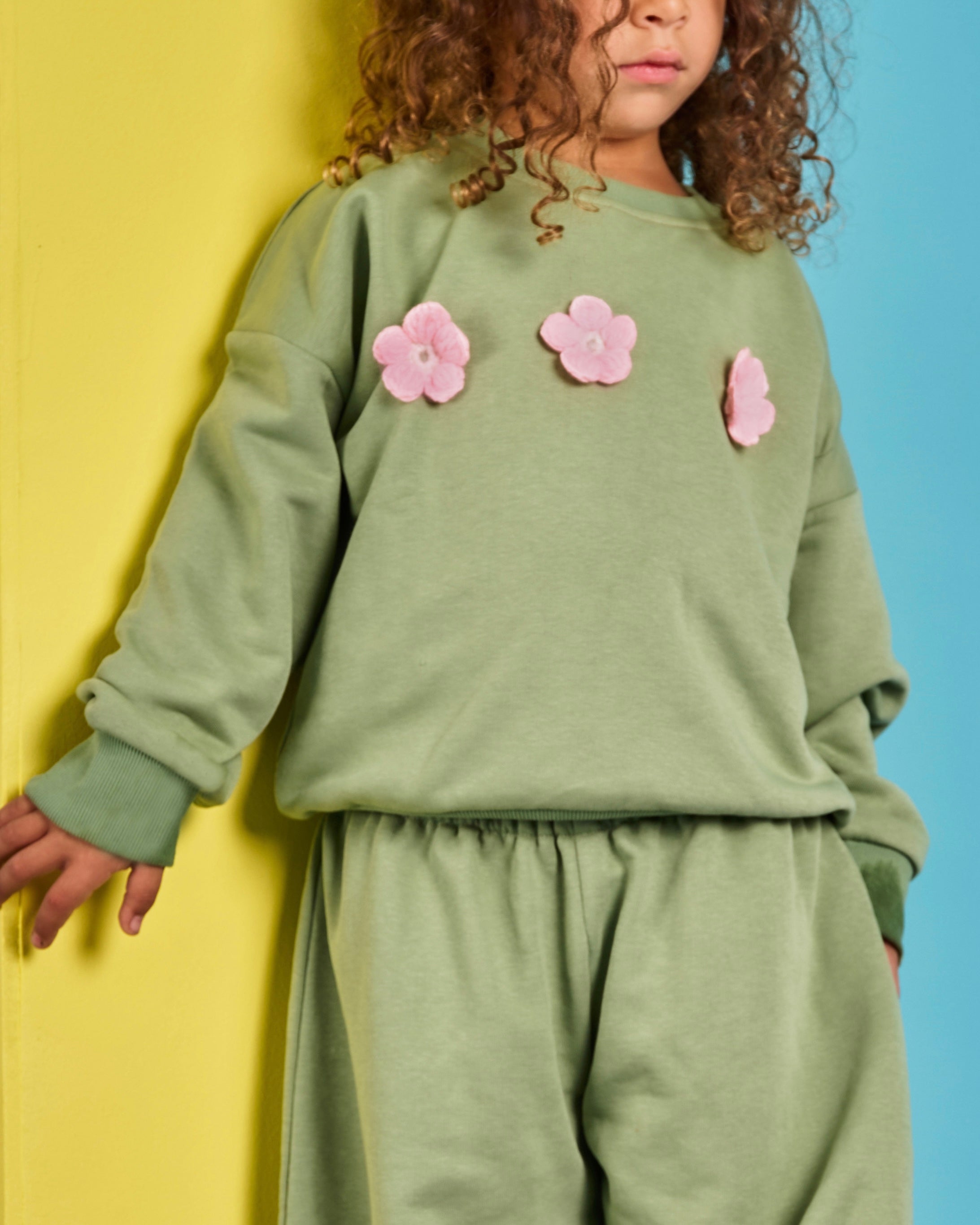 Kids The Matcha Flower Sweater