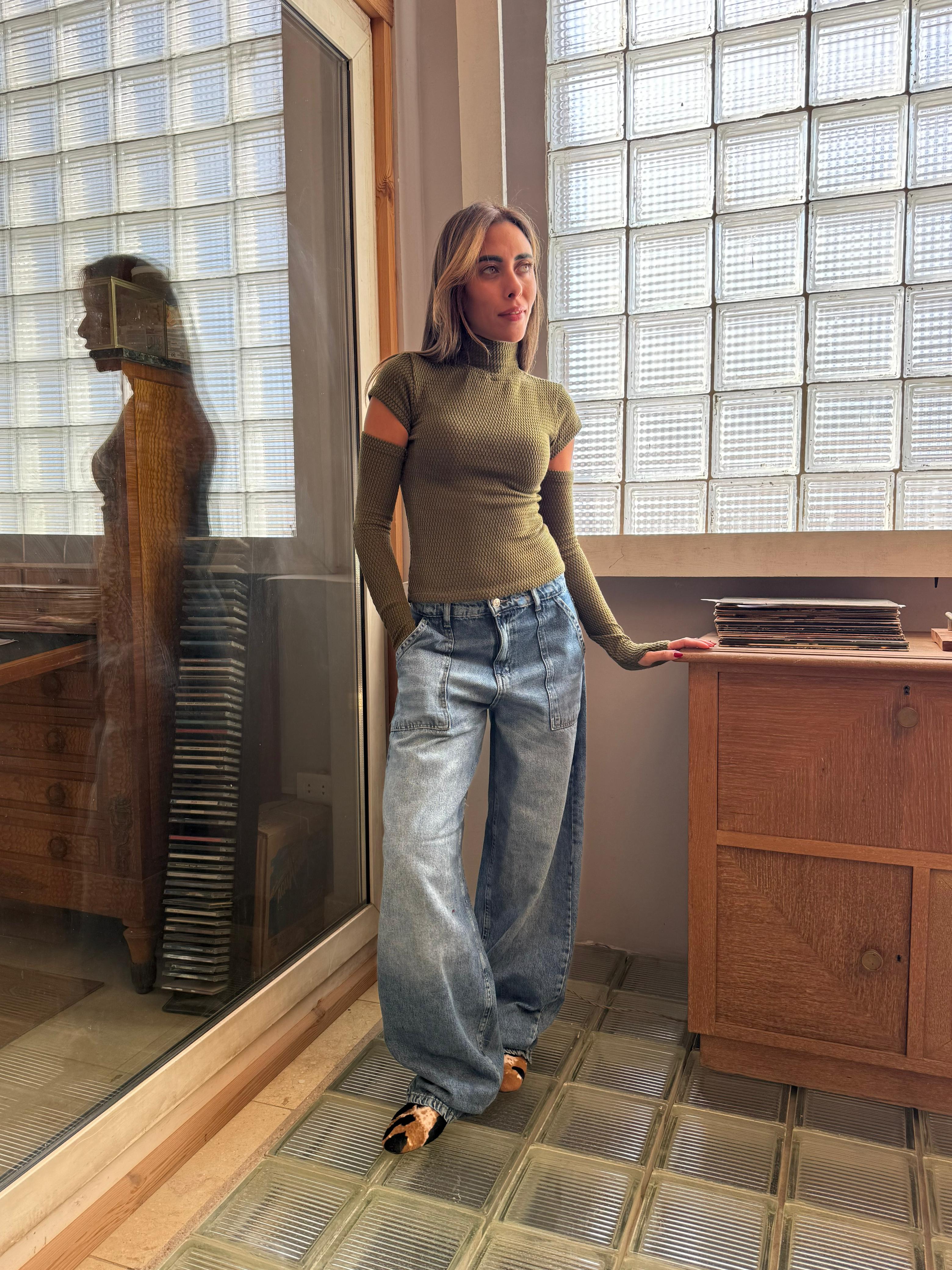 The Detached High Neck Top