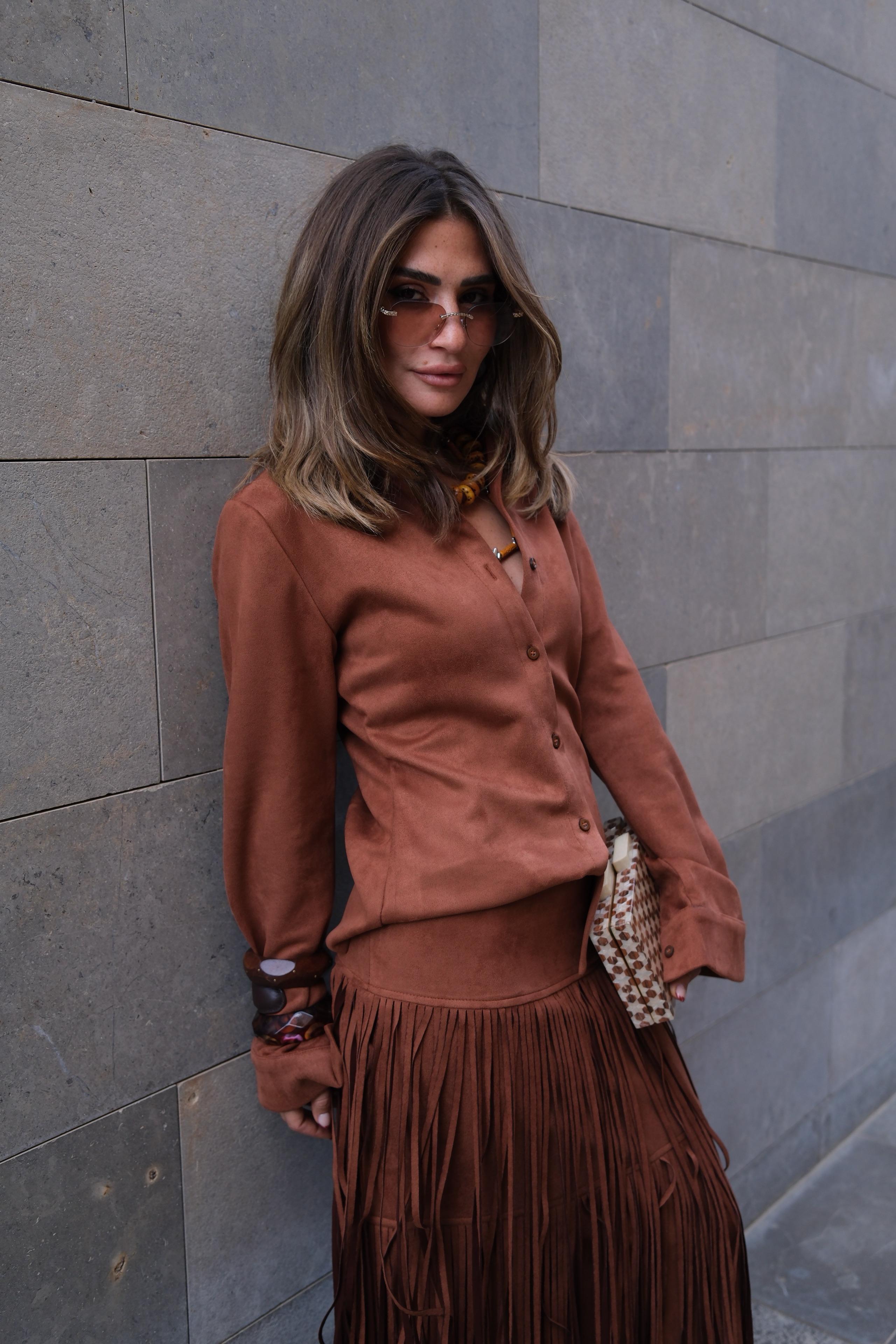 Amira Sued Set - Camel