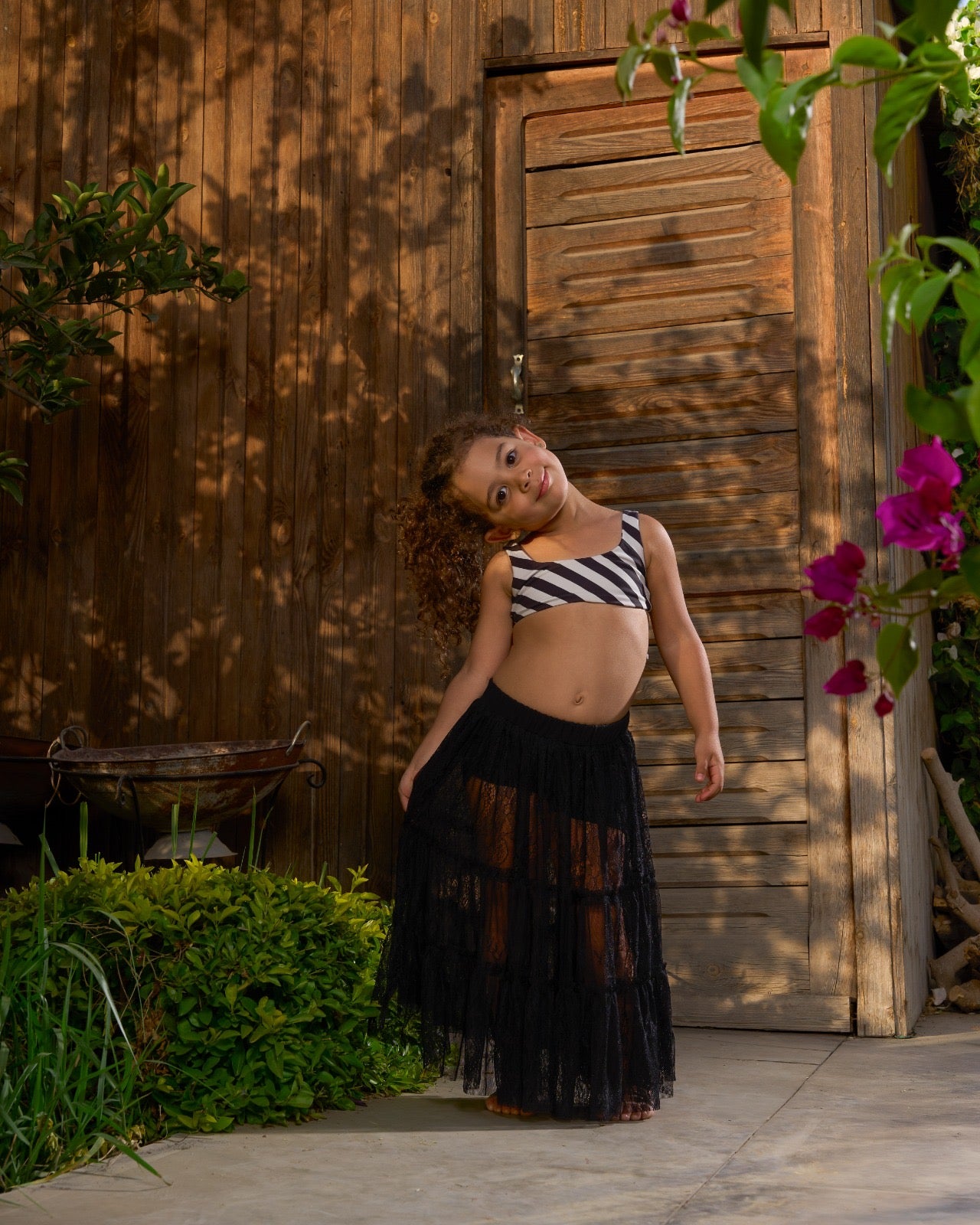 Kids Laced Skirt - Black