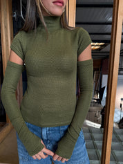 The Detached High Neck Top