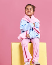 Kids Lil Ribbed Pants Pink