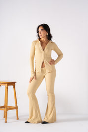 The Ribbed Duo Set - Butter Yellow