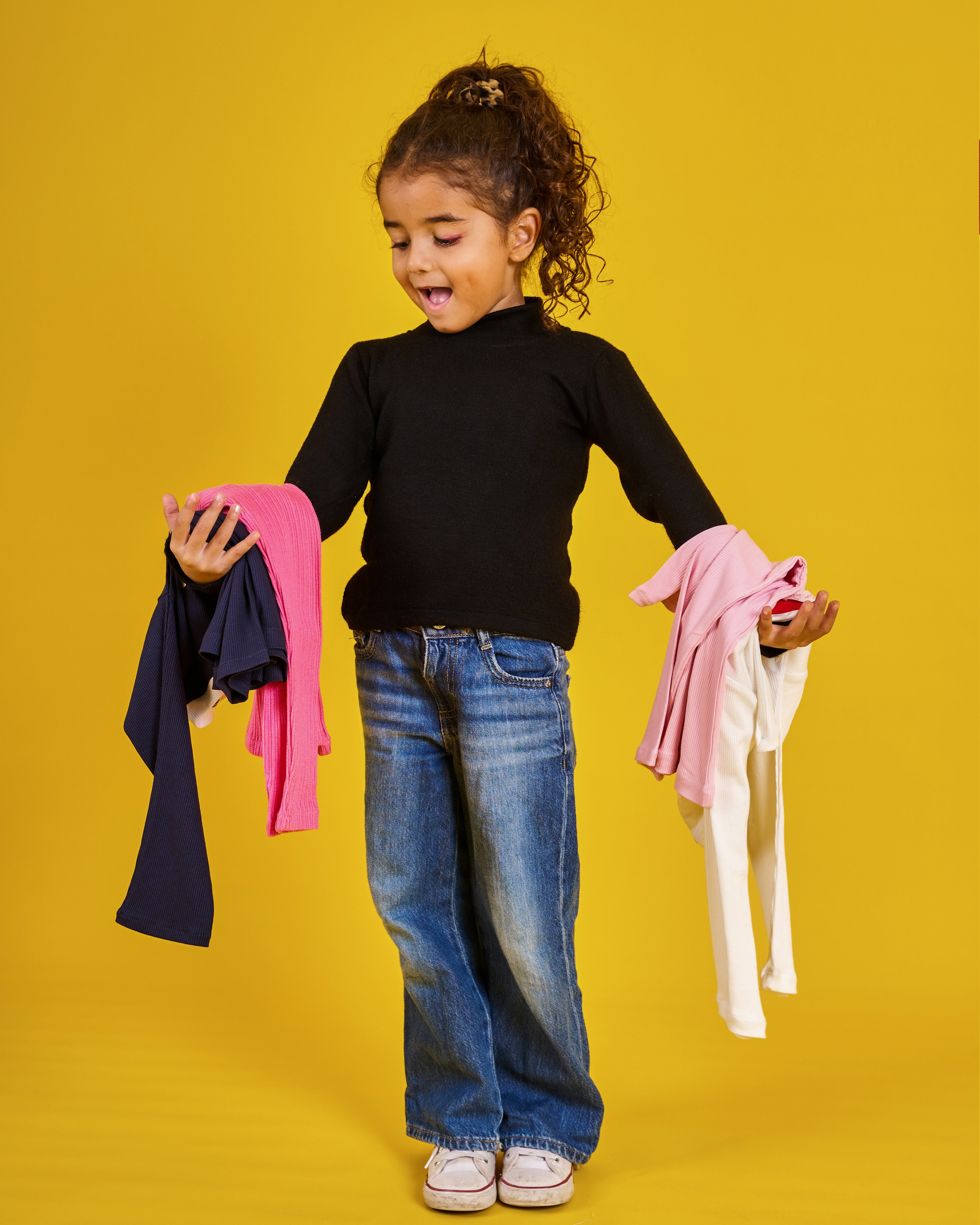 Kids High Neck Black