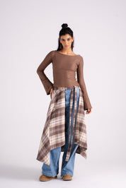 The Long Checkered Waist Wrap
