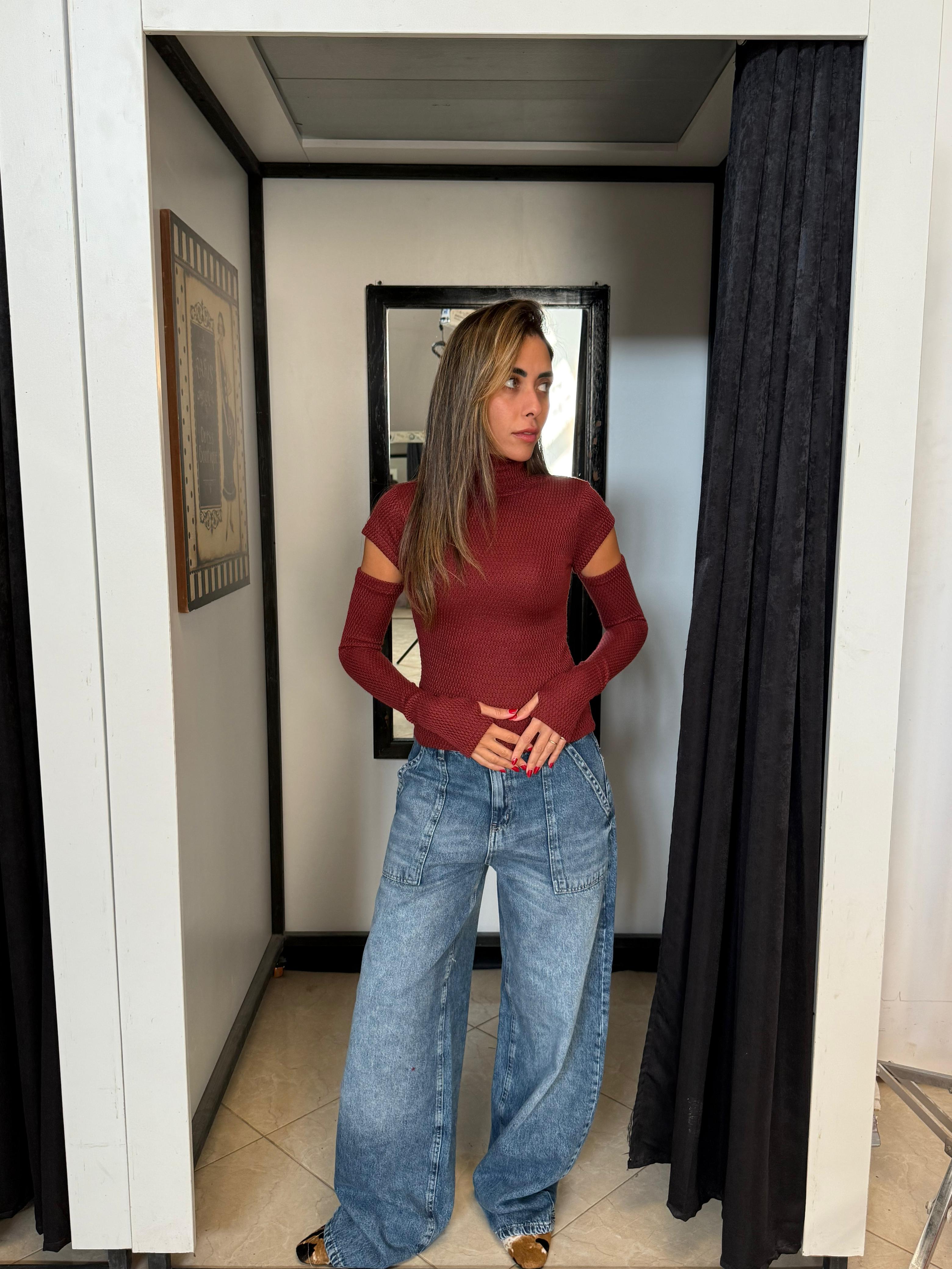 The Detached High Neck Top