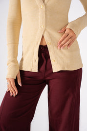 The Burgundy Wide Leg Pants