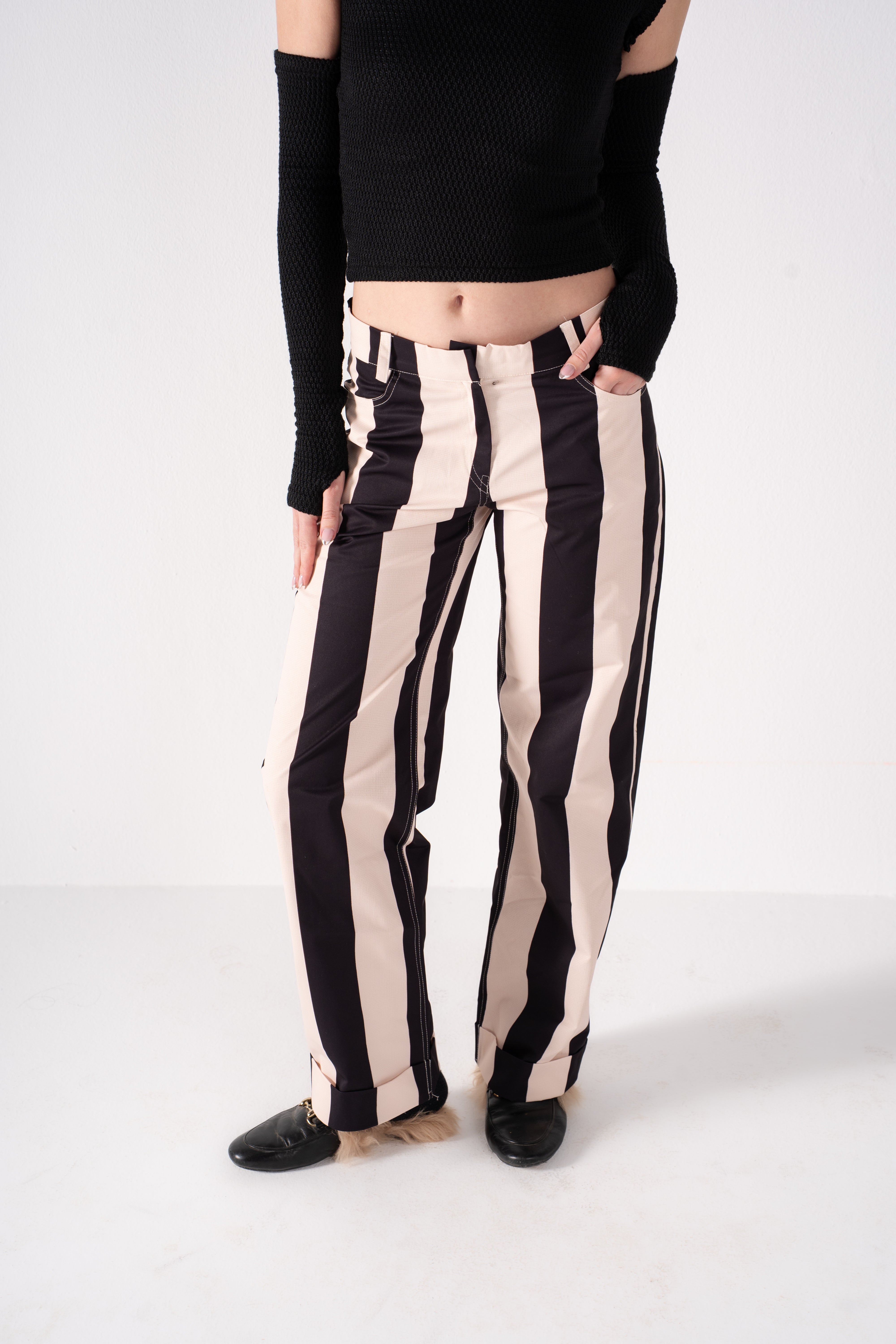 Parallel Pant Notes The Parallel Line Pants - Black X Creme – BAZIC