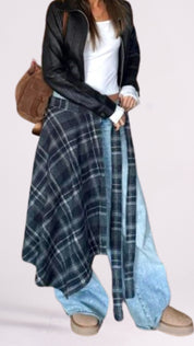 The Long Checkered Waist Wrap