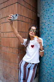 The Embroidered Heart Tee