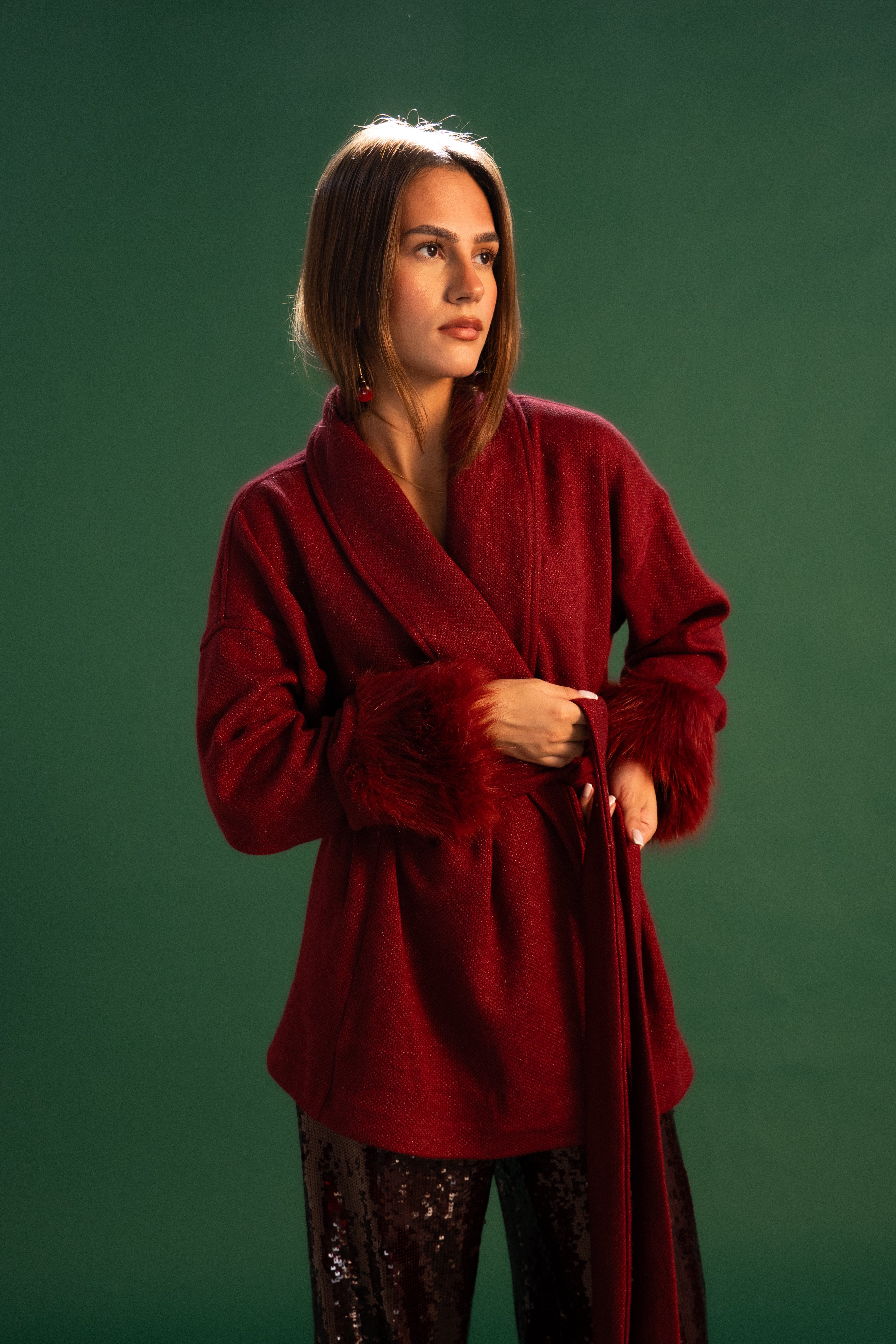 The Fur Wraparound Cardigan