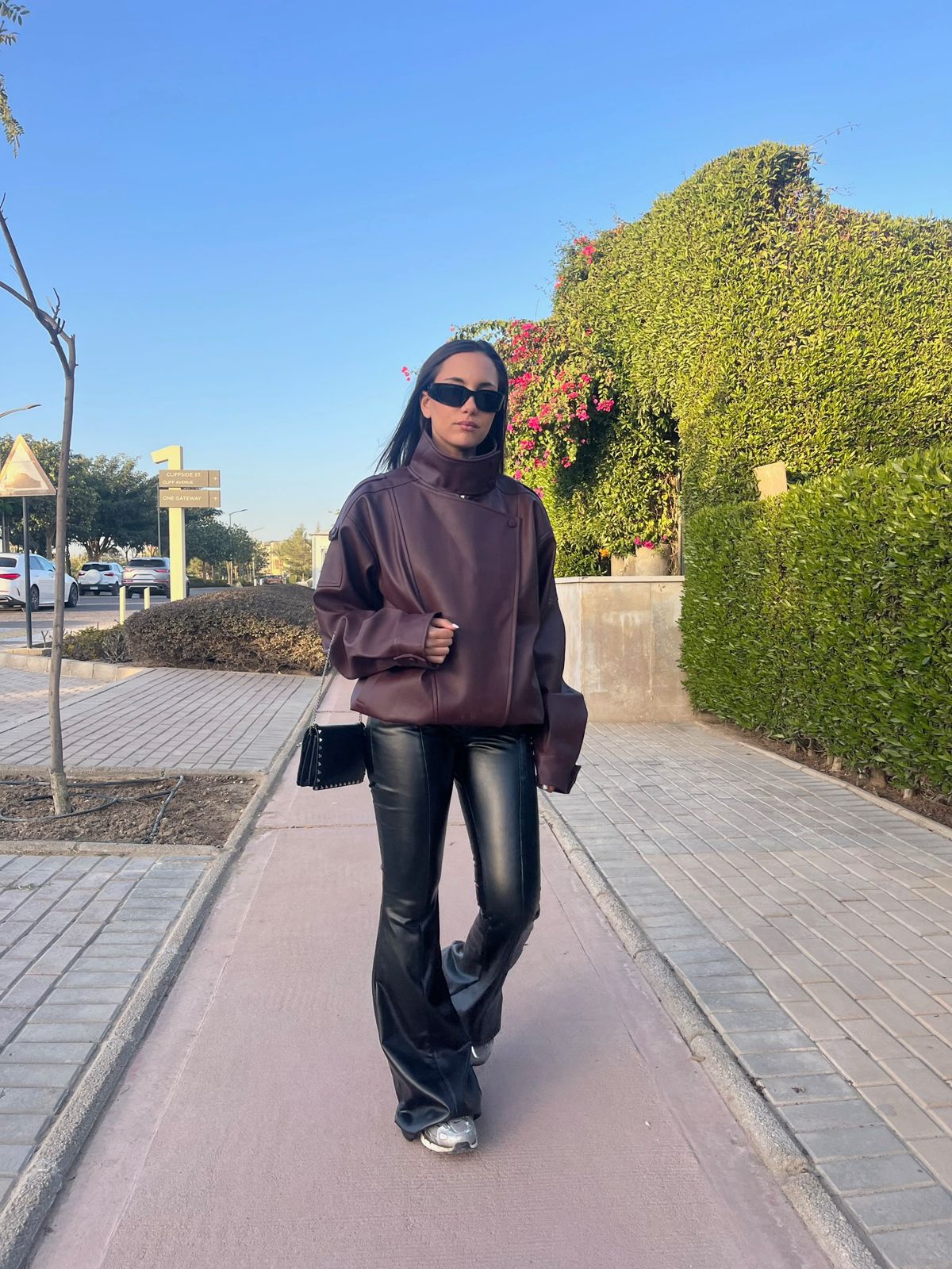 The Leather Flare Pants