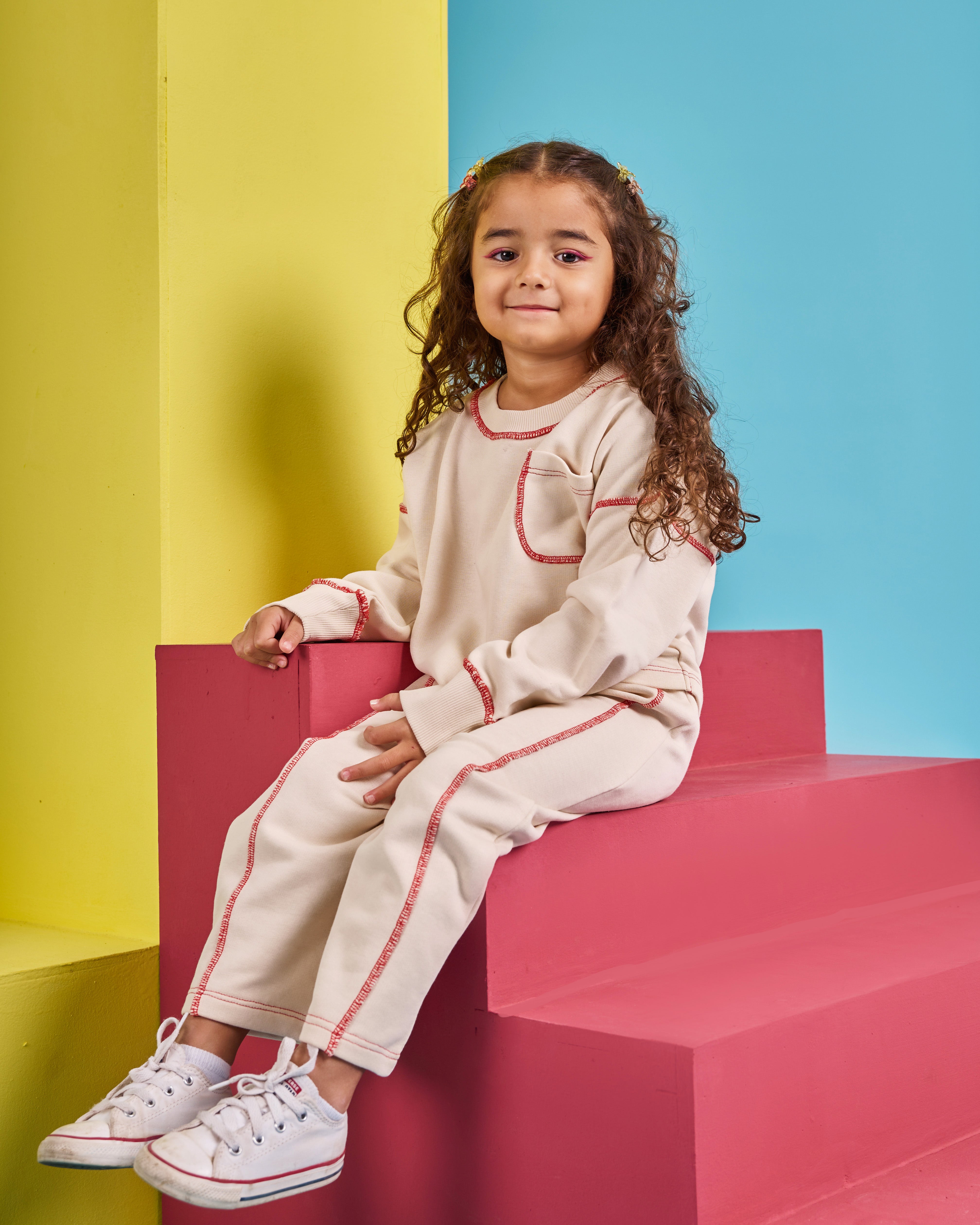 Kids Inside out set Creme