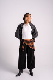 The Short Checkered Waist Wrap