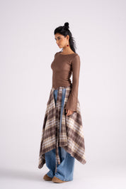 The Long Checkered Waist Wrap