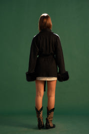 The Fur Wraparound Cardigan