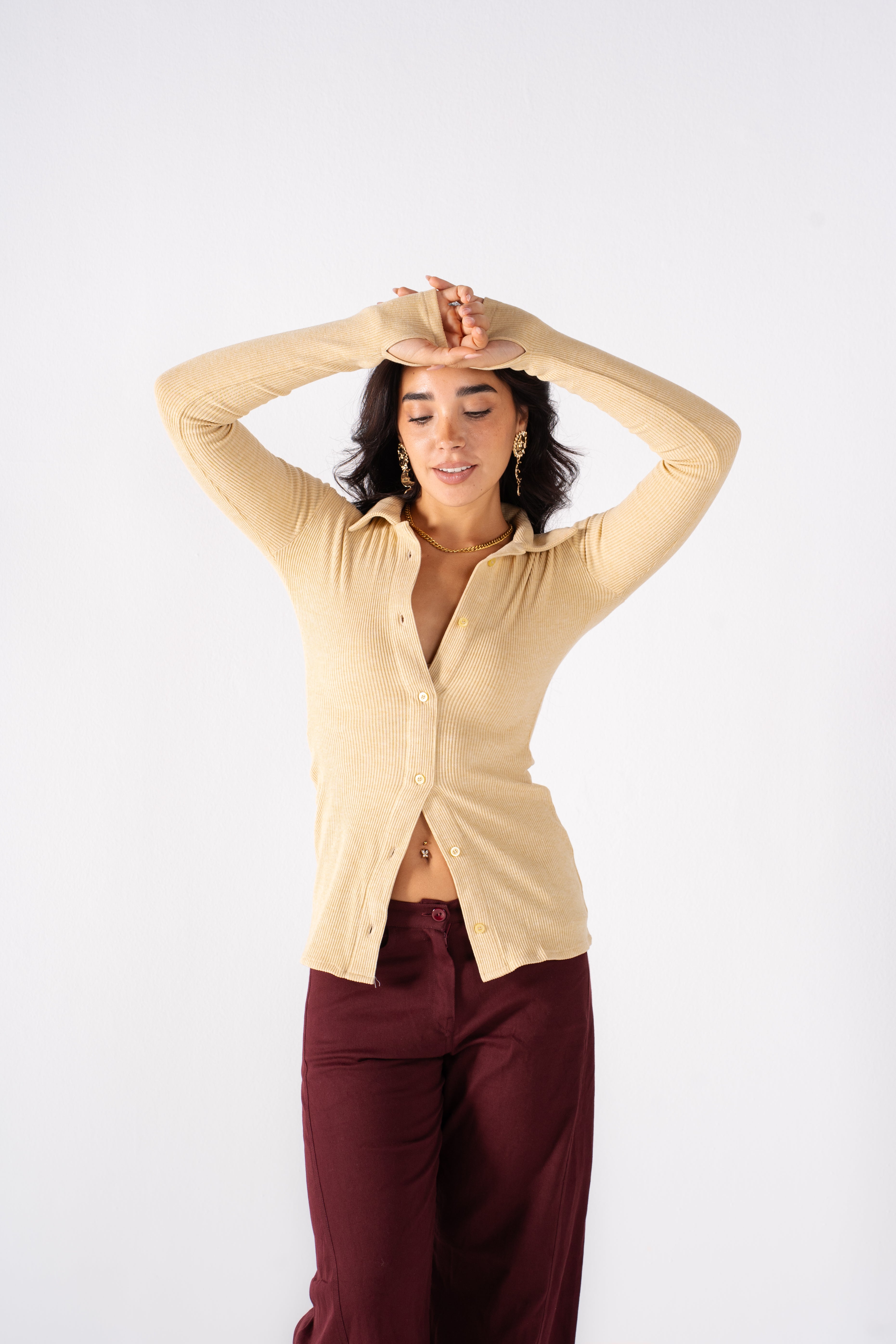 The Burgundy Wide Leg Pants