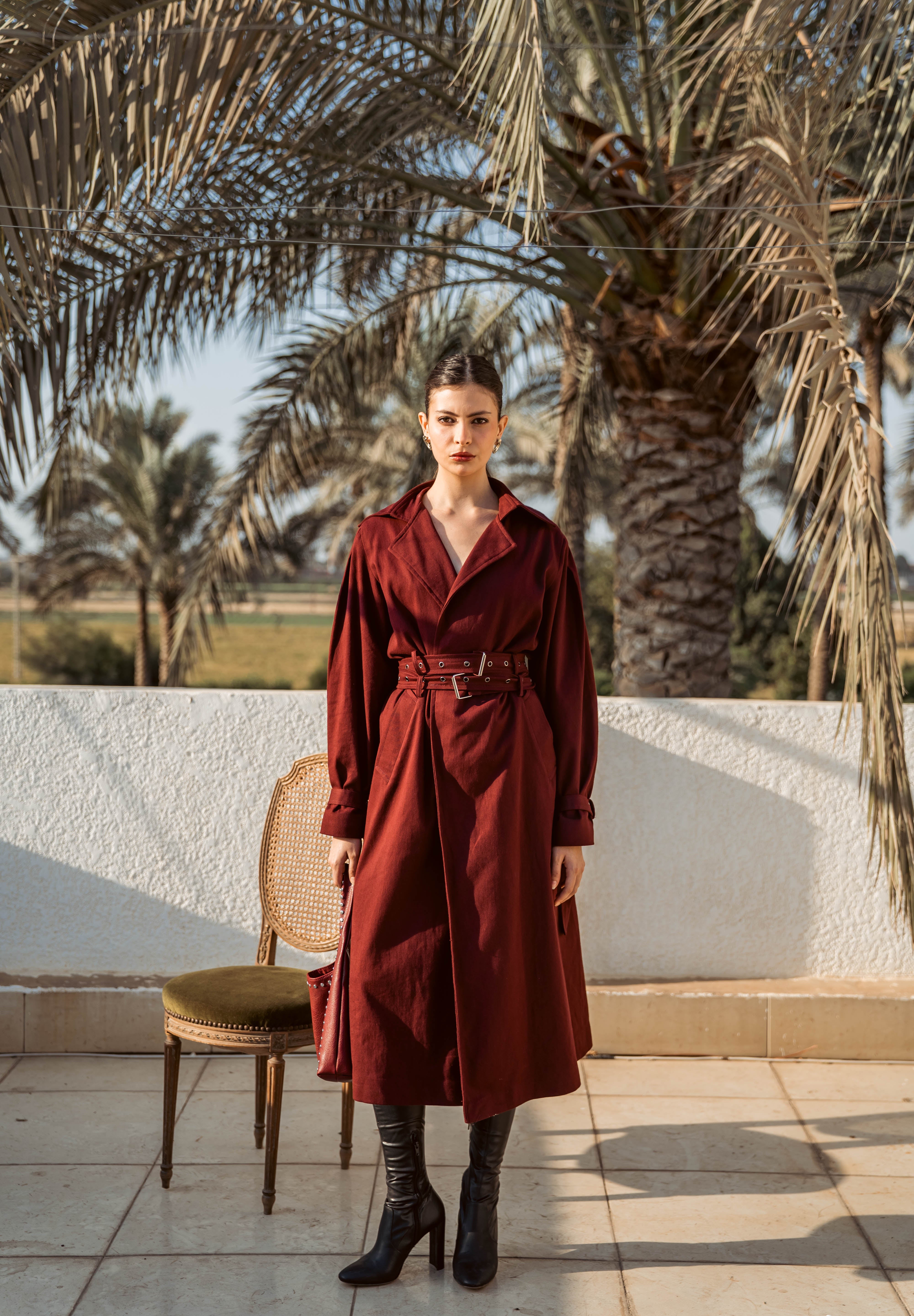 The Classic Trench - Burgundy