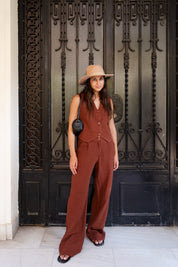 The Vested Linen - Brown