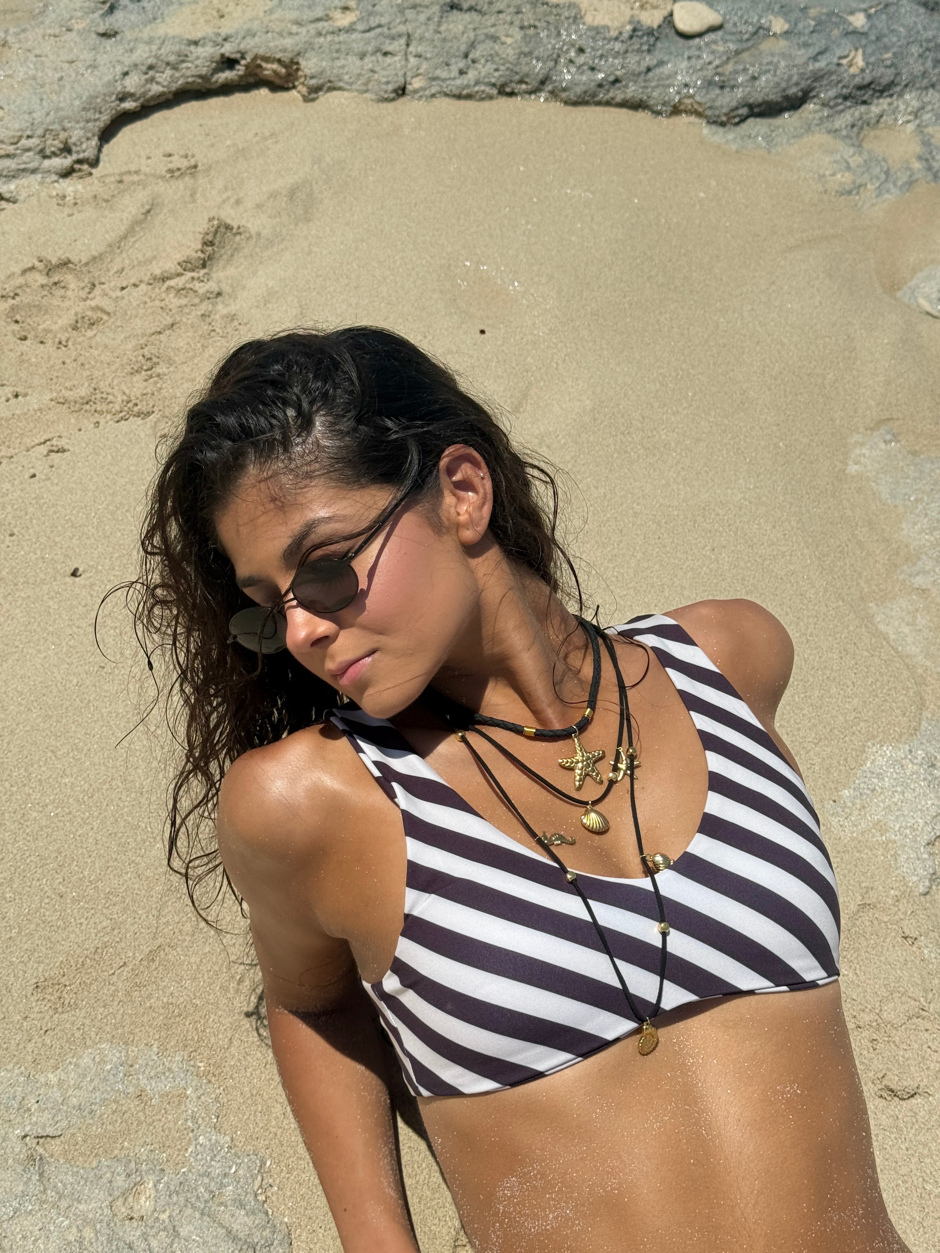 Beach Bits Duo Necklace -Black