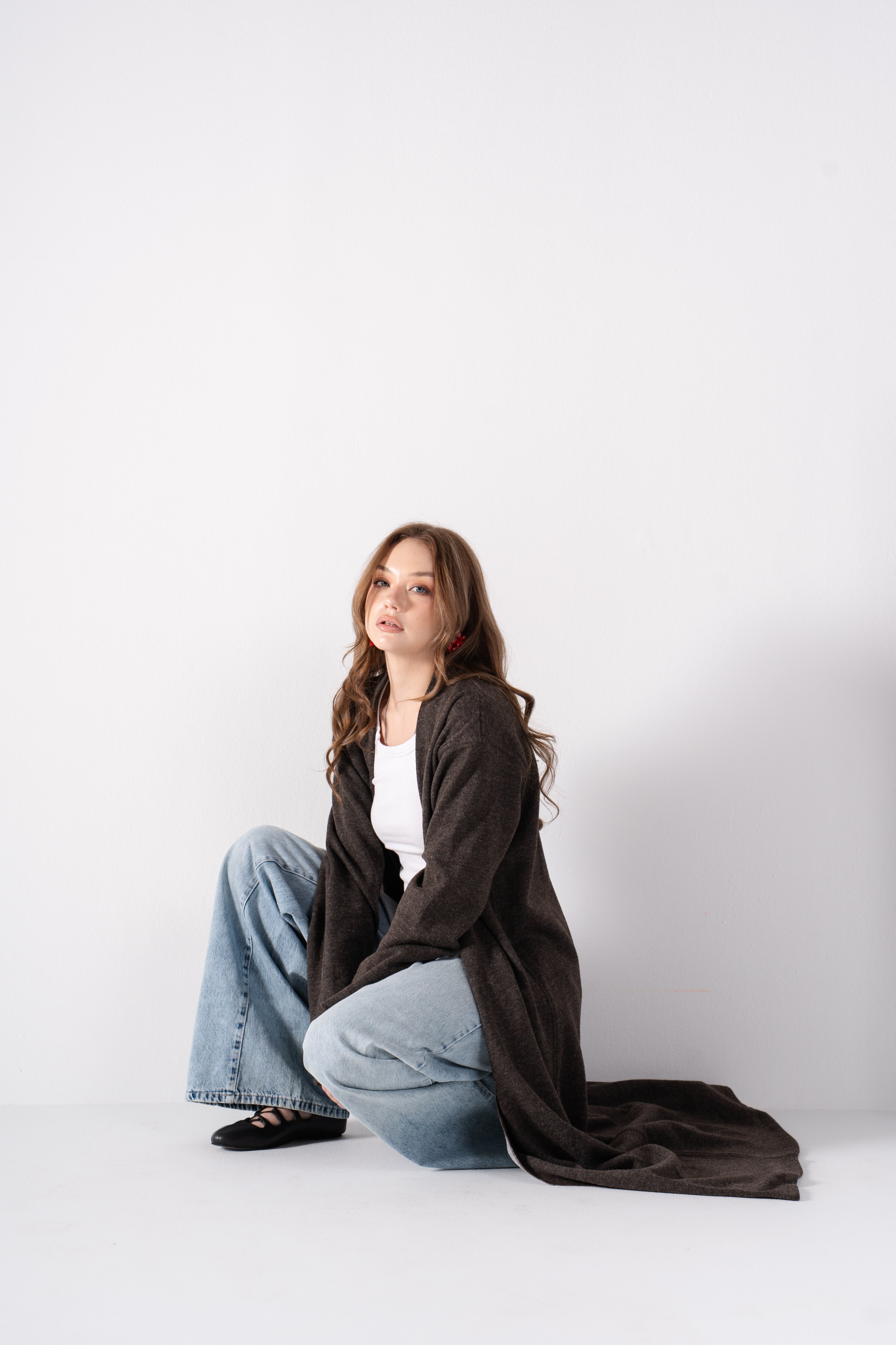 The Double Faced Cardigan Brown