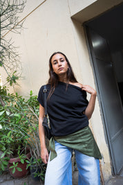 The Tilted Tee - Black