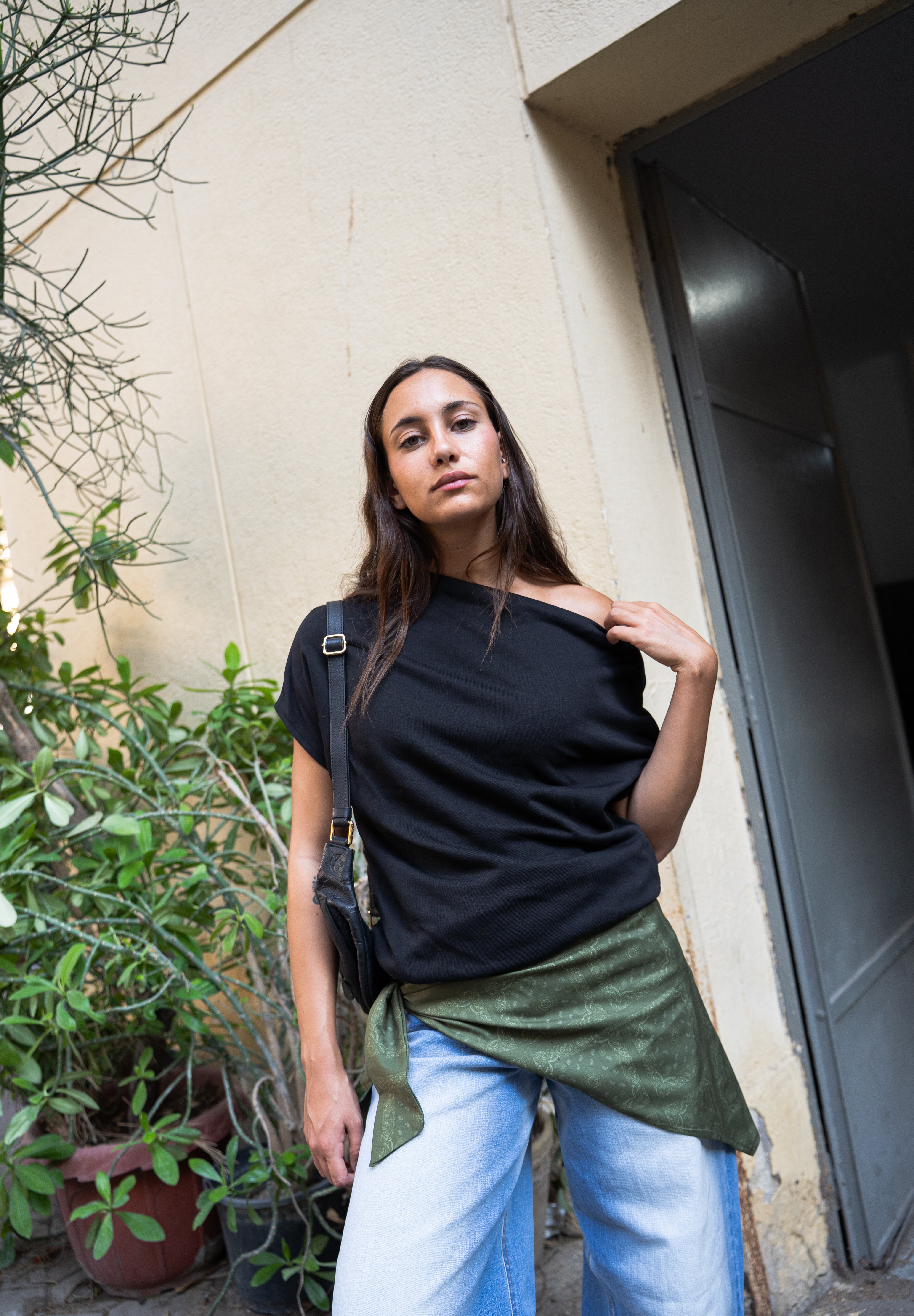 The Tilted Tee - Black