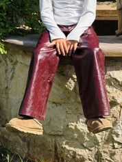 Kids Cherry Leather Pants